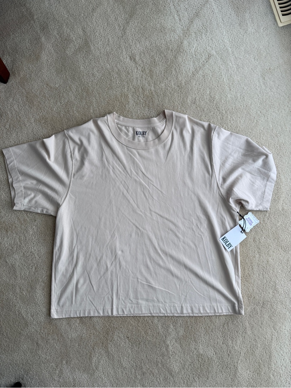 Kolby over sized Boxy Tee in Light Beige